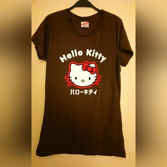 Brown Hello Kitty tee shirt Sz XL - Picture 1 of 3